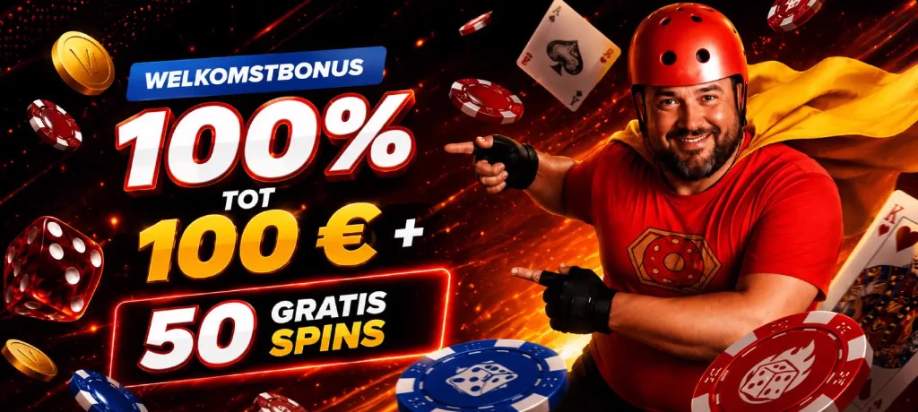 VegasHero Bonus: 100% tot &euro;100 + 50 free spins