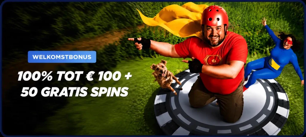 VegasHero welkomstpakket: 100% tot &euro;100 + 50 free spins